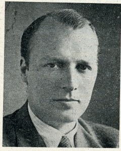 Redaktør Børge Schmidt fra Aarhuus Stiftstidende blev brutalt myrdet af Bothildsen Nielsen i sit hjem d. 29. marts 1945. (Besættelsesmuseet) 